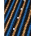 Mens Vertical Striped Holiday Revere Collar Cotton Short Sleeve Shirts