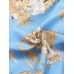 Mens Hawaii Style Landscape Print Revere Collar Short Sleeve Shirts