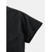 Mens Geometric Print V-Neck Top Elastic Waist Pocket Japanese Style Sauna Suit Home Pajamas
