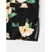 Mens Floral Print V-Neck Loose Cotton Comfy Short Loungewear With Pocket