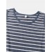 Mens Striped Cotton Sleeveless Tank Loose Shorts Casual Loungewear Thin Pajamas Sets