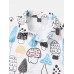 Mens Mushroom Print Thin Lapel Short Sleeve Loose Holiday Beach Loungewear Pajamas Sets