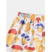 Mens Colorful Mushroom Print Thin Loose Holiday Beach Loungewear Short Sleeve Pajamas Sets