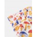 Mens Colorful Mushroom Print Thin Loose Holiday Beach Loungewear Short Sleeve Pajamas Sets