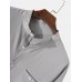 Mens Solid Color Stand Collar Cotton Long Sleeve Henley Shirts With Pocket