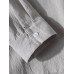 Mens Solid Color Stand Collar Cotton Long Sleeve Henley Shirts With Pocket