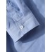 Mens Solid Color Smile Chest Pocket Cotton Long Sleeve Casual Shirt