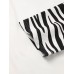 Mens Graphic Print Zebra Patchwork Faux Twinset Long Sleeve T-Shirt