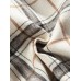 Mens Plaid Print Double Pockets Cotton Long Sleeve Lapel Casual Shirt
