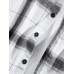 Mens Plaid Long Sleeve Lapel Casual Shirts With Chest Pocket