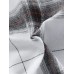 Mens Plaid Long Sleeve Lapel Casual Shirts With Chest Pocket