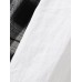 Mens Solid Color Patchwork Plaid Faux Twinset Long Sleeve Shirts With Pocket