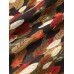 Mens Colorful Leaves Print Holiday Short Sleeve Casual Shirt