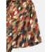 Mens Colorful Leaves Print Holiday Short Sleeve Casual Shirt