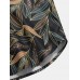 Mens Vintage Leaves Print Short Sleeve Casual Holiday Shirt