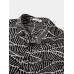 Mens Designer Plants Leaves Lapel Short Sleeve Casual Shirt