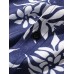 Mens Holiday Plants Floral Print Casual Short Sleeve Shirt