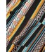 Mens Vintage Striped Print Ethnic Style Short Sleeve Holiday Shirt