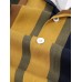 Mens Multicolor Striped Revere Collar Short Sleeve Daily Shirt