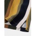 Mens Multicolor Striped Revere Collar Short Sleeve Daily Shirt