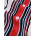 Mens Multicolor Striped Revere Collar Short Sleeve Daily Shirt