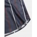 Mens Striped Curved Hem Short Sleeve Shirt With Pocket