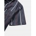 Mens Striped Curved Hem Short Sleeve Shirt With Pocket