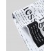 Mens Vintage Figure Letter Print Lapel Short Sleeve Shirts