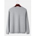 Mens Rose Monogram Print Round Neck Cotton Pullover Sweatshirts