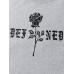 Mens Rose Monogram Print Round Neck Cotton Pullover Sweatshirts