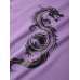 Mens Oriental Dragon Print Round Neck Pullover Cotton Street Sweatshirts