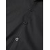 Mens Label Solid Color Lapel Button Up Short Sleeve Shirts