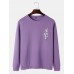 Mens Funny Gesture Chest Print Round Neck Casual Cotton Sweatshirts