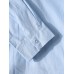 Mens Solid Color Button Up Cotton Linen Basics Long Sleeve Shirts