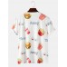 Mens Funny Fast Food Print Round Neck Cotton Short Sleeve T-Shirts