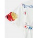 Mens Funny Fast Food Print Round Neck Cotton Short Sleeve T-Shirts