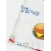 Mens Funny Fast Food Print Round Neck Cotton Short Sleeve T-Shirts