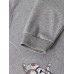 Mens Astronaut Graphic Print Round Neck Cotton Pullover Sweatshirts