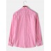 Mens Irregular Plaid Print Cotton Lapel Button Up Light Long Sleeve Shirt With Pocket
