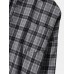 Mens Vintage Check Print Cotton Button Lapel Long Sleeve Casual Loose Shirt