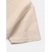 Mens Solid Color Texture Round Neck Short Sleeve Basics T-Shirts