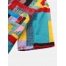 Mens Colorful Ethnic Pattern Print Lapel Short Sleeve Holiday Shirts