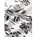 Mens Floral Landscape Print Lapel Designer Short Sleeve Shirts