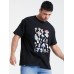 Mens Mushroom Species Graphic Print Cotton Short Sleeve Plus Size T-Shirt
