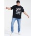 Mens Mushroom Species Graphic Print Cotton Short Sleeve Plus Size T-Shirt