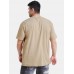 Mens Deer Oil Painting Print O-Neck Cotton Short Sleeve Plus Size T-Shirt