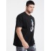 Mens Cartoon Ice Cream Astronaut Print Cotton Short Sleeve Plus Size T-Shirt