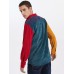 Mens Corduroy Multi Color Patchwork Lapel Casual Long Sleeve Shirts
