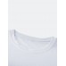 Mens Cute Cat Solid Color Casual O-Neck Short Sleeve T-Shirts