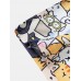 Mens Allover Funny Cartoon Print Revere Collar Short Sleeve Shirts